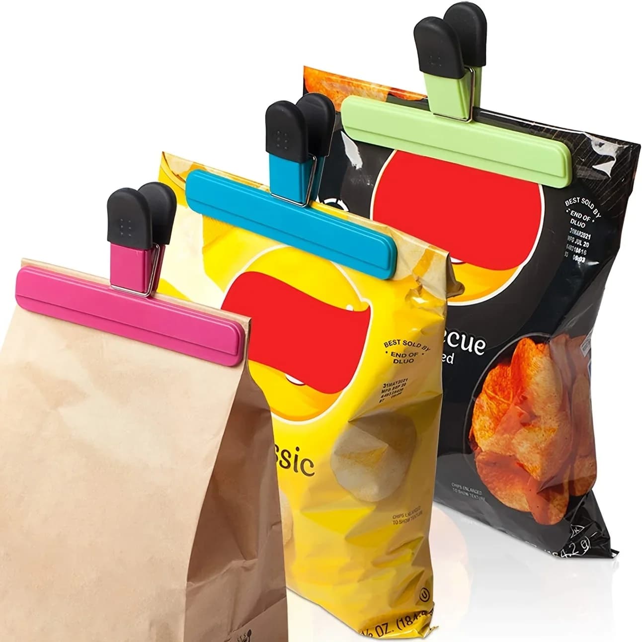 Set cleme rezistente pentru pungi alimentare și gustări