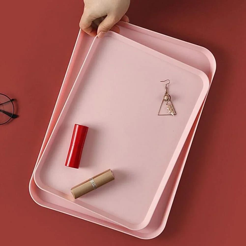 Tavă dreptunghiulară din plastic pentru servire, antiderapantă și rezistentă la zgârieturi