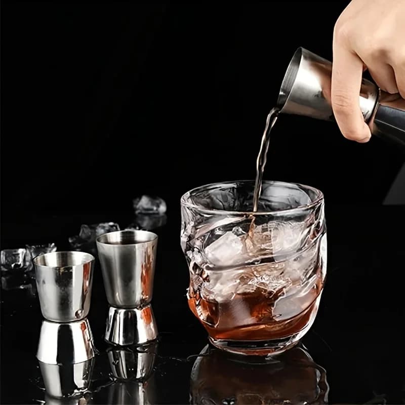 Pahar gradat dublu din inox pentru cocktailuri, jigger bar