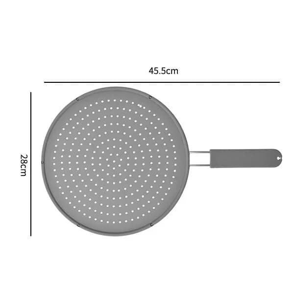 Sită antistropire din silicon cu mâner, capac termorezistent împotriva stropilor de ulei